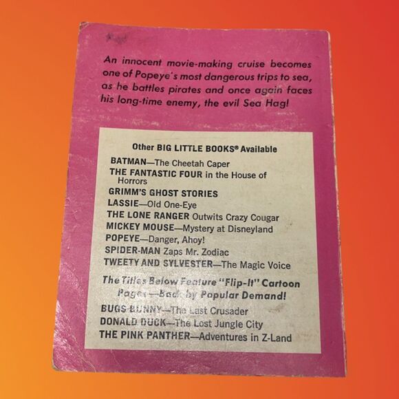 1969 Vintage Small Book Danger, Ahoy -Popeye saves Olive Oyl from an Octopus - Picture 2 of 4